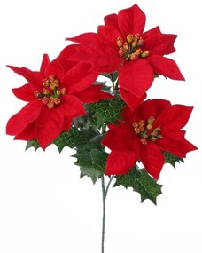 Umelá Poinsettia červená, 55 cm