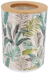 TENDANCE Odpadkový kôš Jardin, viacfarebná/s drevenými prvkami, 5 l