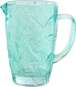 Azúrový sklenený džbán kolibrík Hummin Bird - 19 * 12 * 19 cm / 1000 ml