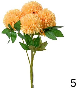 Kytica chryzantéma x5 45cm oranžová 202399O - Umelé kvety