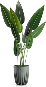 Květináč STRIPPED 25x30 cm šedozelený