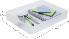 SUNDIS 2. akosť - Plastový úložný organizér Pure Box A4, mliečny