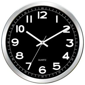 Nástenné hodiny MPM, 2980.7090 - strieborná/čierna, 31cm