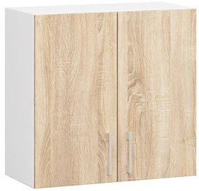 Kuchynská zostava 240 cm Lula TYP2 B (biela + dub sonoma). Akcia -20%. Vlastná spoľahlivá doprava až k Vám domov. 1128853