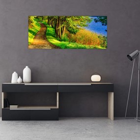 Obraz chodníky pozdĺž vody (120x50 cm)