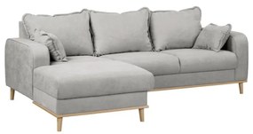 Svetlosivá rohová pohovka (ľavý roh) Beata - Ropez