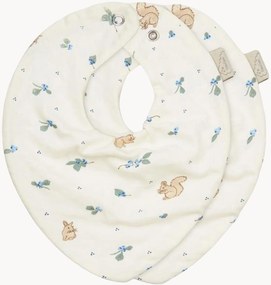 Detské podbradníky z organickej bavlny Blueberries, 2 ks