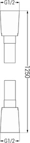 Mexen príslušenstvo, Sprchová hadica 125 cm, hladký povrch, chróm, 79425-00