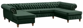 PROXIMA.store - Luxusná sedačka CHESTERFIELD LONG U FARBA NÔH: čierna, DRUH LÁTKY: TORRE - 17, FARBA OZDOBNÝCH ŠPENDLÍKOV: barok