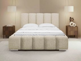 Čalúnená manželská posteľ Lisko Boucle, Rozmer postele: 180x200, Farby: Abriamo 07