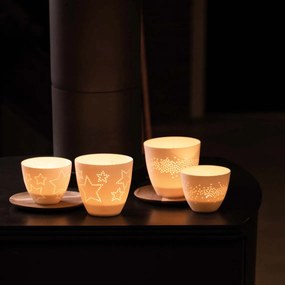 Biely porcelánový svietnik SNOWLIGHTS