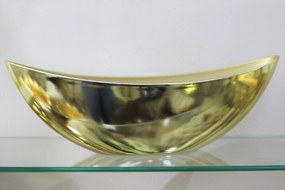 Zlatá plastová miska podlhovastá 34cm
