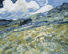 Gario Maľovanie podľa čísel Vincent van Gogh Pšeničné polia a hory Rozmery: 50 x 40 cm, Rámovanie: Iba zrolované plátno