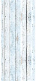 Samolepiaca fólia na stenu kúpeľne mySPOTTI fresh Wood Light Blue 90x210 cm
