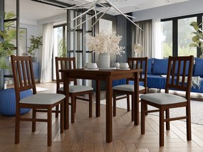 Rozkladací stôl so 4 stoličkami AL09, Morenie: sonoma - L, Poťahové látky: 25x - Paros 2