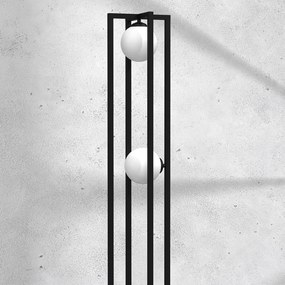 Stojacia lampa Diego, 2x biele sklenené tienidlo, b