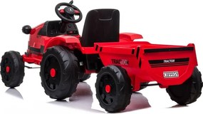 LEAN CARS Batériový traktor s prívesom CH9959 Red