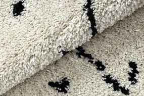 Dywany Łuszczów, Kusový koberec Berber Tetuan B751 cream kruh, 120x120 (priemer) kruh, biela, obývacia izba