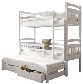 Detská poschodová posteľ 90 cm Anie (biela). Vlastná spoľahlivá doprava až k Vám domov. 615009