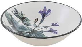 Sada 6 hlbokých tanierov z kameniny s bylinkovýmvzorom, 18 cm