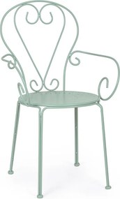 Kovová záhradná stolička v mentolovej farbe Etienne – Bizzotto