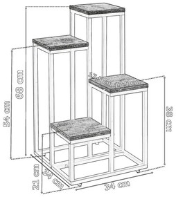 Stojan na kvety MORGEN CRAFT biely
