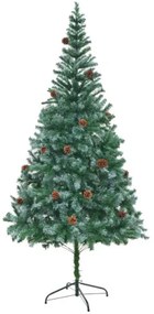 vidaXL Umelý vianočný stromček so šiškami 210 cm-