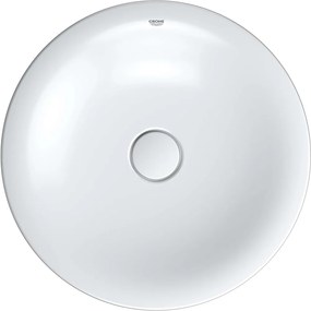 GROHE Essence okrúhle umývadlo na dosku bez otvoru, bez prepadu, priemer 450 mm, alpská biela, s povrchovou úpravou PureGuard, 3960900H