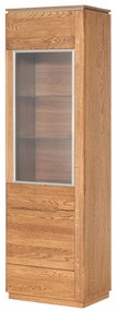 Vitrína Montenegro 10 58 cm z masivu levá dub Rustikal