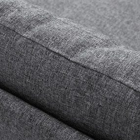 Sivé kreslo s opierkou na ruky na pravej strane a odkladacou doskou Balcab Home Martha