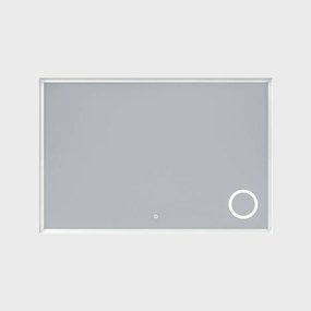 Erga Luna, LED zrkadlo 120x80cm s kozmetickým zrkadlom 3x zväčšenie, 3105 lm, 6500K, predné/zadné osvetlenie, ERG-V01-124-1280-00