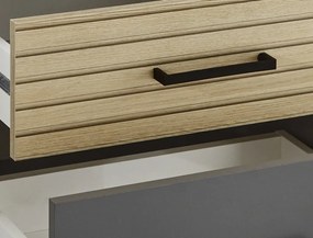 Nočný stolík Laurie, grafit/dub