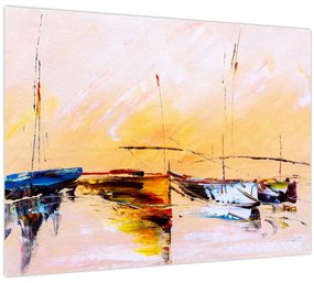 Obraz - Maľba loďou (70x50 cm)