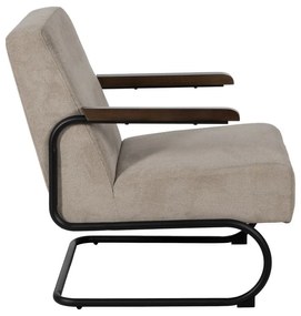 Taupe ženilkové kreslo Industra – Ixia