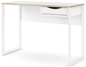 Biely pracovný stôl Tvilum Function Plus, 110 x 48 cm