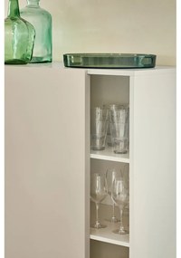 Béžovo-krémová vysoká komoda s posuvnými dverami 120x140 cm Nube – Teulat