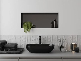 Mexen X-Wall-NR, polica na zapustenie bez príruby 75 x 30 cm, grafitová matná - 19E1753010