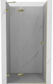 Mexen, Mexen Lunar ľavé otočné sprchové dvere 95 cm, transparentné, zlaté - 834-095-000-50-00-L