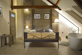 IRON-ART VALENCIA kanape - industriálna, loftová, dizajnová, kovová posteľ 180 x 200 cm, kov