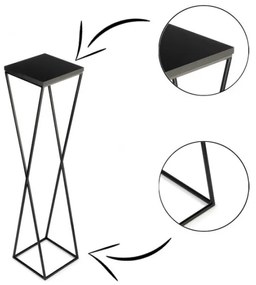 Stojan na kvety LOFT 100x24 cm čierna