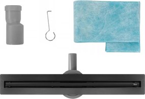 Rea Neox Slim Pro, sprchový odtokový žľab 70cm, čierna matná, REA-G2709