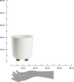 PLASTOVÝ KVETINÁČ TERRA 19,5X21 CM KRÉMOVÁ