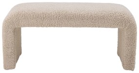 Krémová lavica z textílie buklé Bobbie – Bloomingville