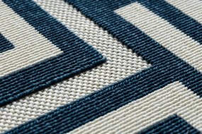 Koberec SPRING 20421994 labyrint Sisalový-  krémovo  / modrý