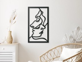 drevko Abstraktný obraz Prepojenie Rozmer obrazu: 44,5 x 25,5 cm, Farba dekorácie: Čierna