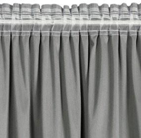 Dekorstudio Luxusný záves CARLI na pásku s volánikmi a trblietavým pásom kryštálov - strieborný Rozmer závesu: 140x250cm