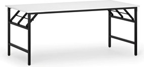 Konferenčný stôl FAST READY, 180x90 cm, čierna podnož, biela