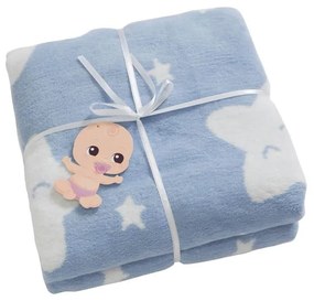 Svetlomodrá fleecová detská deka 100x120 cm Star – Mijolnir