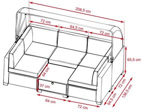 Veľký ratanový záhradný set Avenberg GALIA sivá/béžová