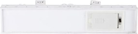 Drevená LED dekorácia DEDINA biela dĺžka 30 cm